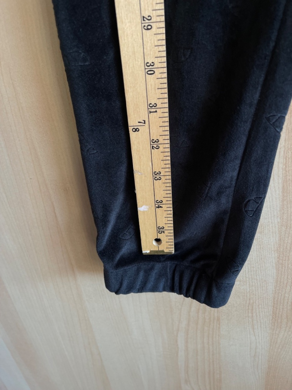 Rare Ellesse Black Velour Track Pants with Logo Patch Y2K - Picture 7 of 10